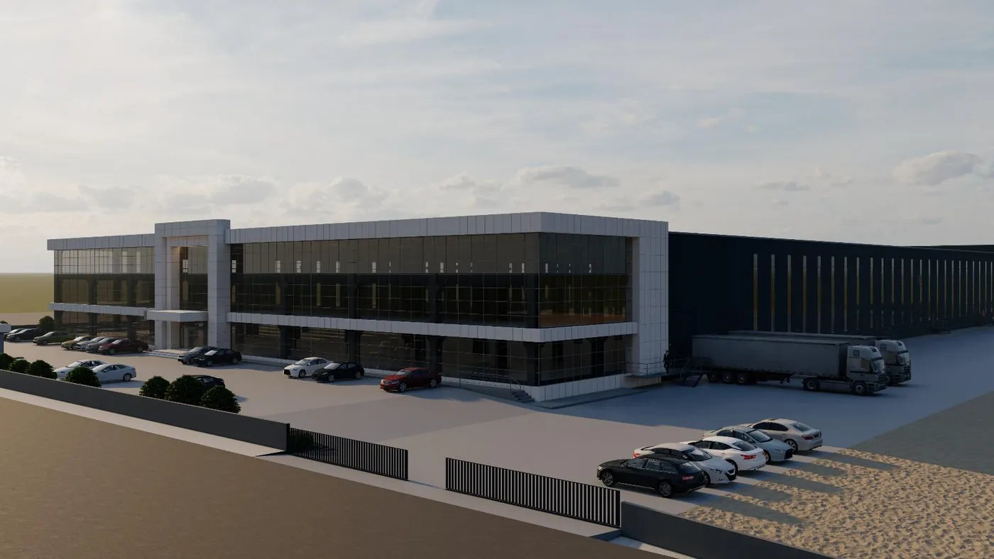 Sivas fabrika projesi — tamamlandığındaki hâlini gösteren mimari görselleştirme